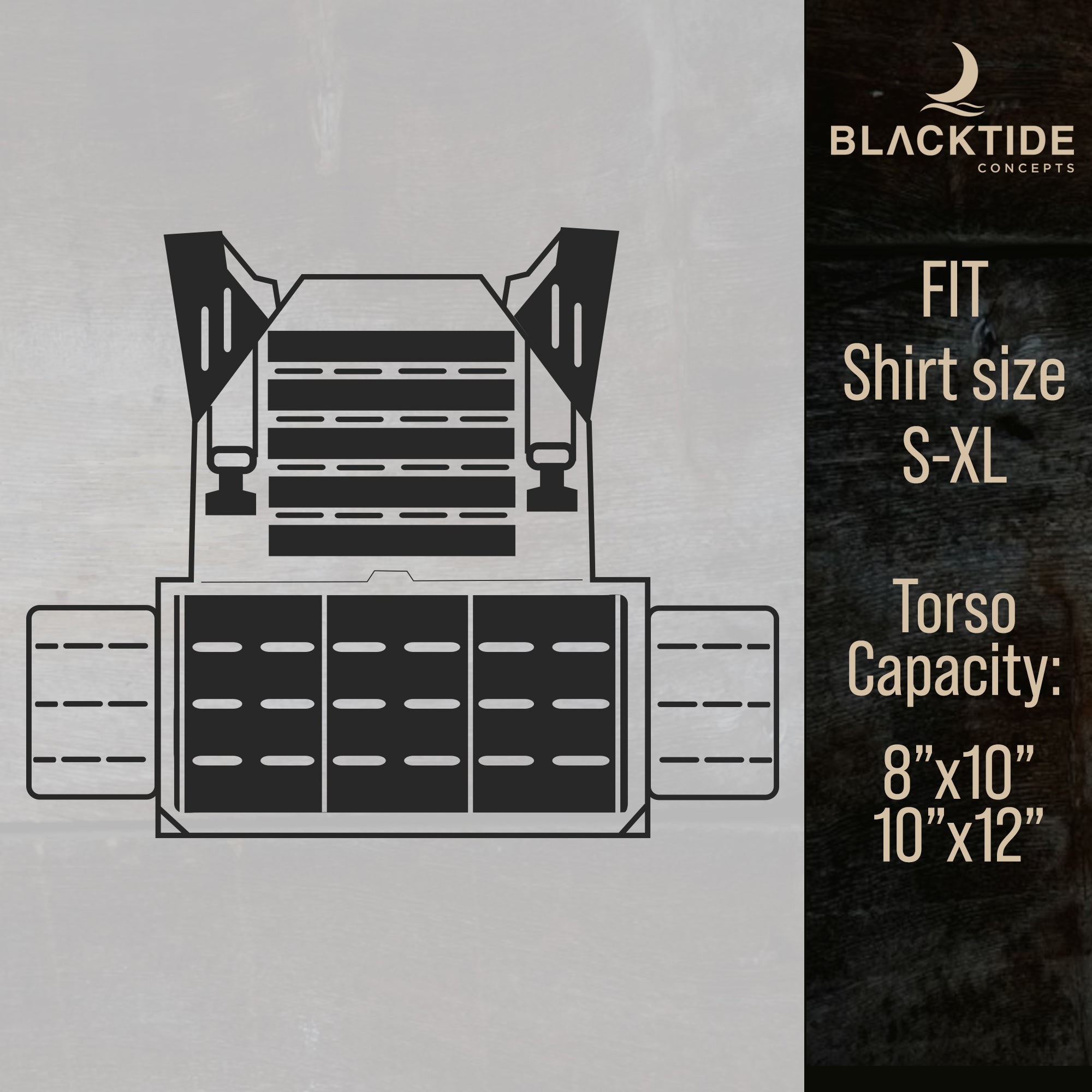 Size Guide of Tactical Vest - Blacktide Concepts Tactical Gear