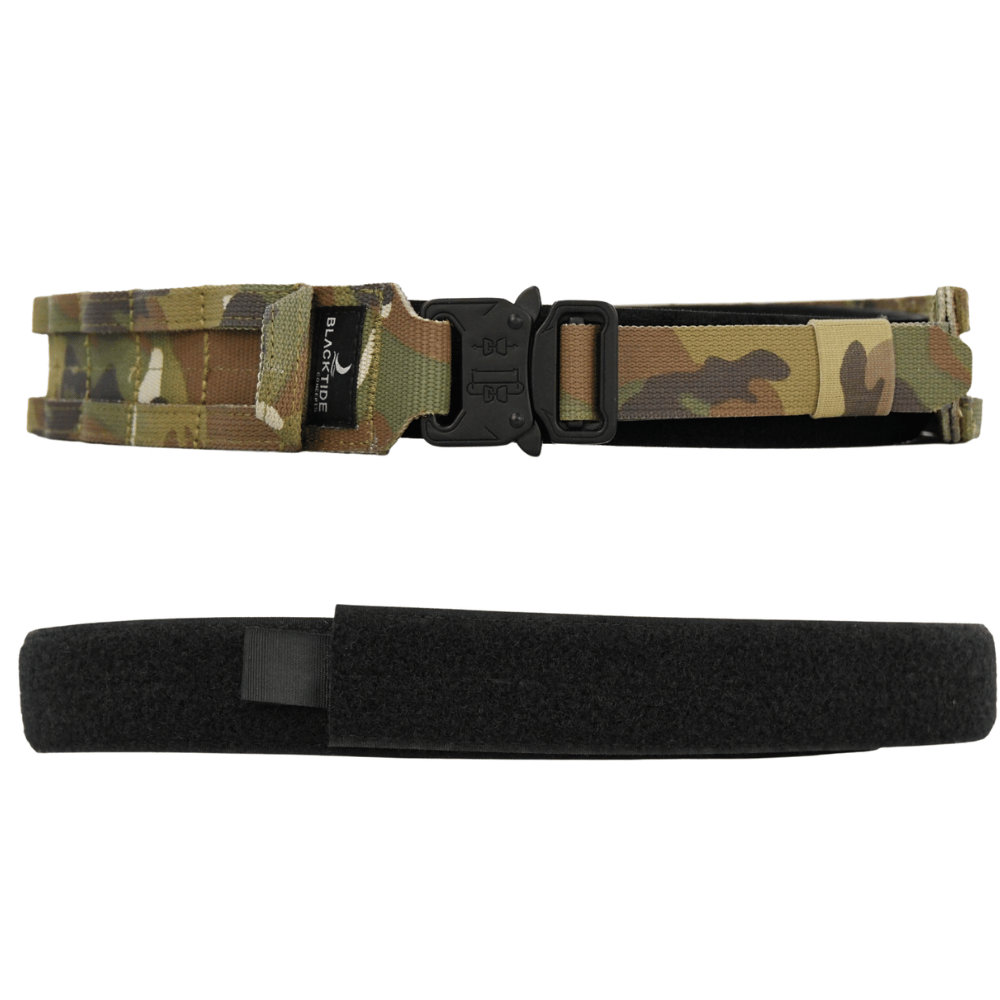 Tactical Belt with outer and inner belt side view - Blacktide Concepts Tactical Gear