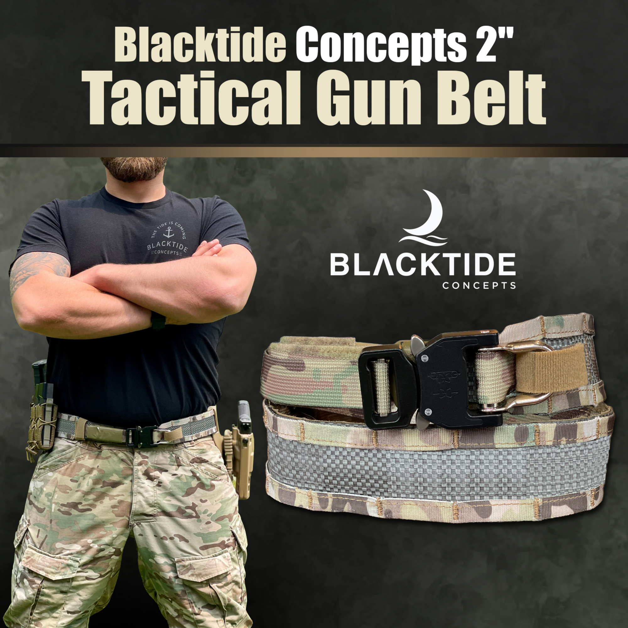 Low Profile Tactical Belt - Blacktide Concepts Tactical Gear